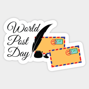 World Post Day Sticker